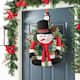 Option Wreath with Fabric Snowman
