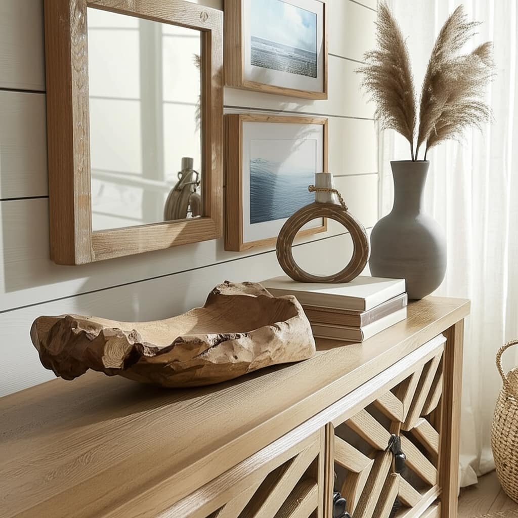 Teakwood Bowl Natural Sculpted Form Decorative Accent - 5" Brown - 24" x 10" x 5"