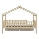 preview thumbnail 39 of 71, Wooden House Bed with 2 Drawers & Roof Design