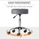 preview thumbnail 6 of 14, HOMCOM Round Vanity Stool with Height Adjustable Lift, Luxury Style Upholstery and Swivel Seat and Wheels - 13.75"x13.75"x24"