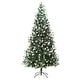preview thumbnail 13 of 28, HOMCOM Flocked Christmas Tree with Mistletoe, Xmas Unlit Christmas Tree with Stand