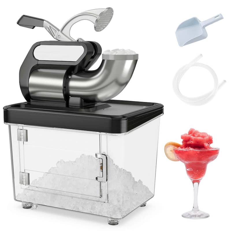 Commercial Snow Cone Machine Stainless Steel Shaved Ice Machine - Black