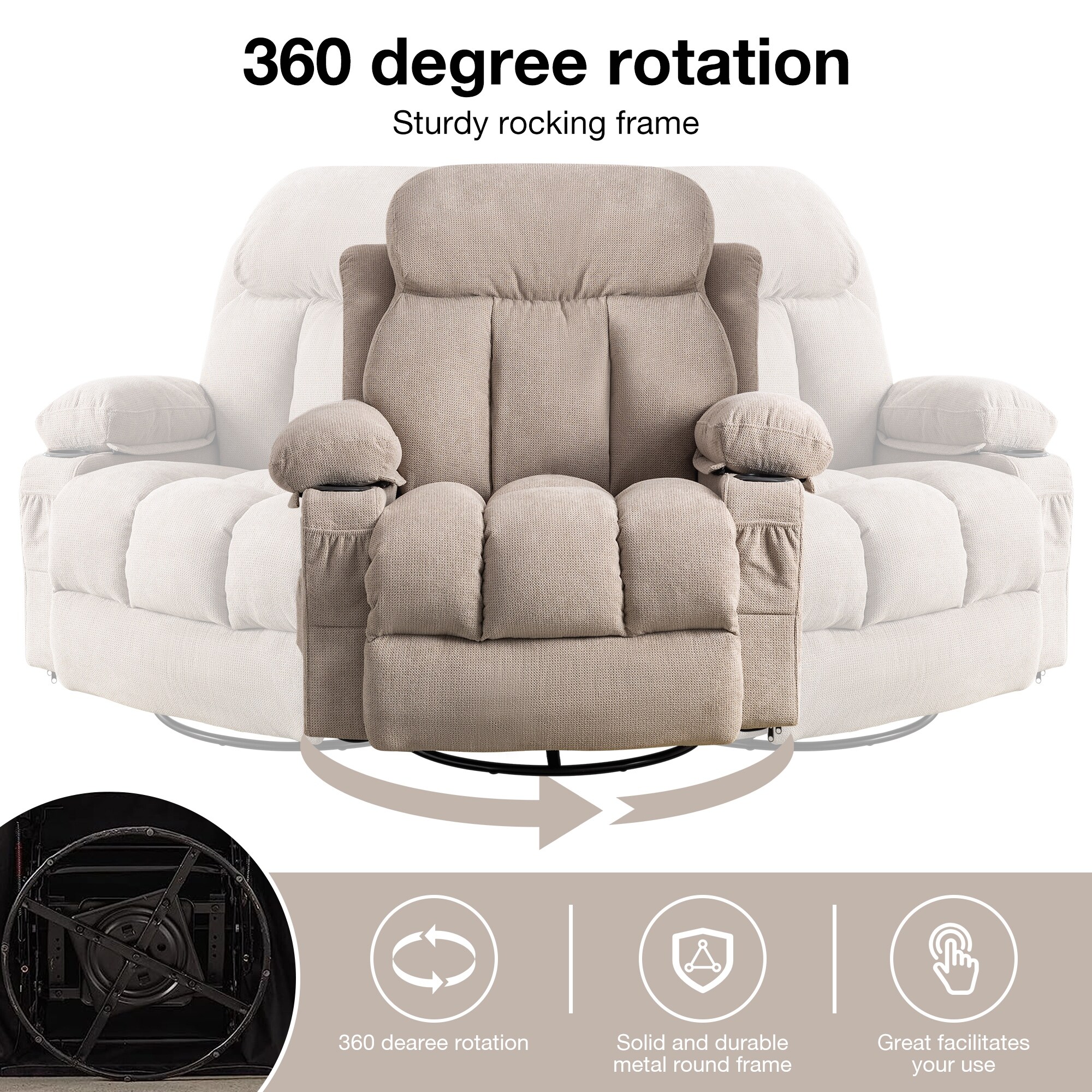 Round sale shaped recliners