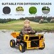 preview thumbnail 4 of 7, Kids 12V Dump Truck Ride-On with Automatic Dumping, Spring Suspension & Built-In Music - Yellow