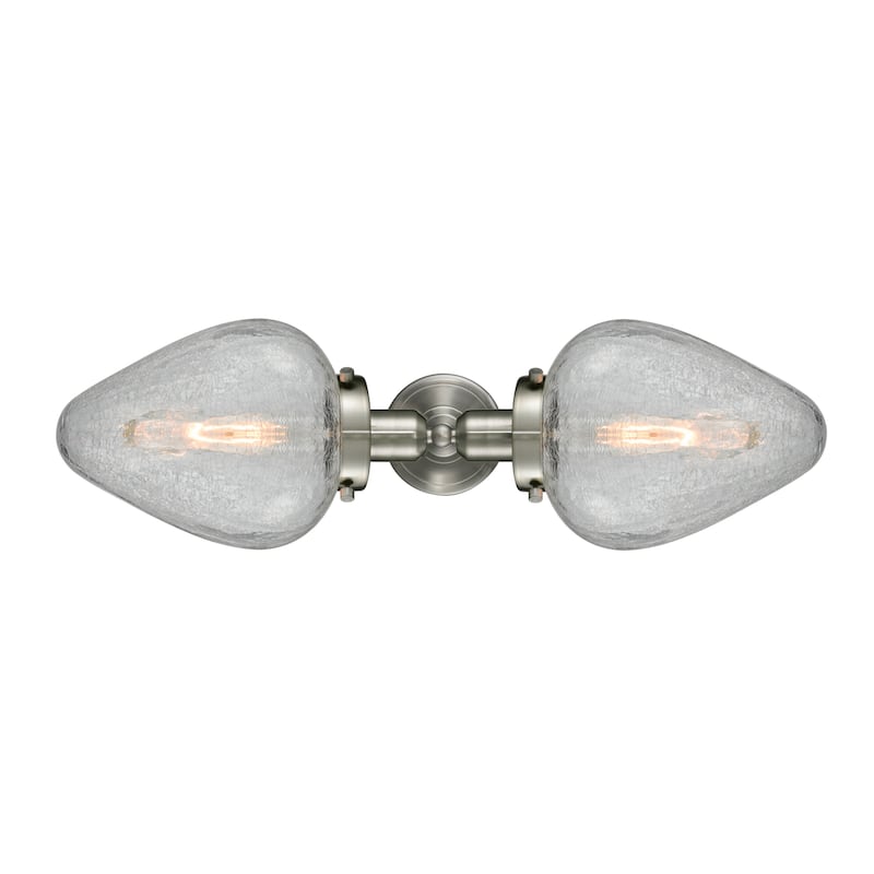 Innovations Lighting Acorn 2 Light 26" Wide Bathroom Vanity Light - Brushed Satin Nickel / Clear Crackle