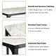 preview thumbnail 9 of 25, 3 Piece Counter Height Dining Set Faux Marble Table 2 Chairs Kitchen