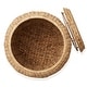 preview thumbnail 16 of 22, Round Water Hyacinth Storage BasketHamper with Lid