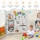 preview thumbnail 4 of 8, Costway Kids Toy and Book Organizer Children Wooden Storage Cabinet w/ - See Details