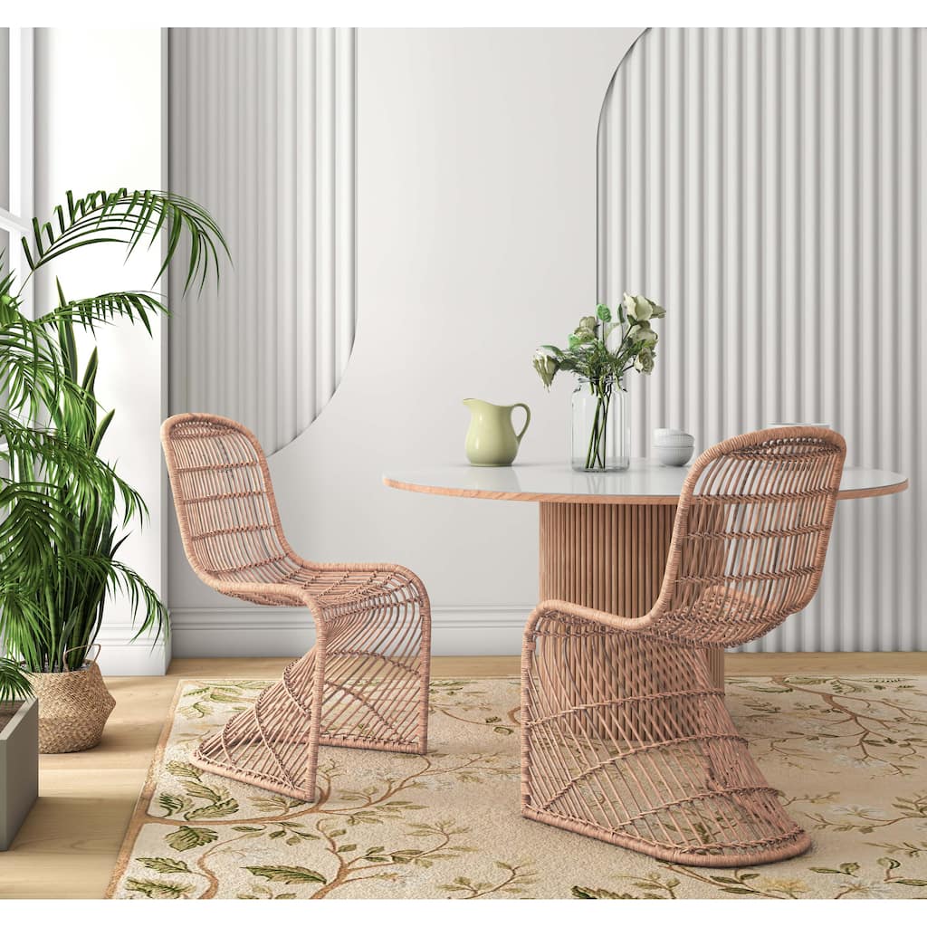 NPD Furniture Groovy Rattan Chair (Set of 2)