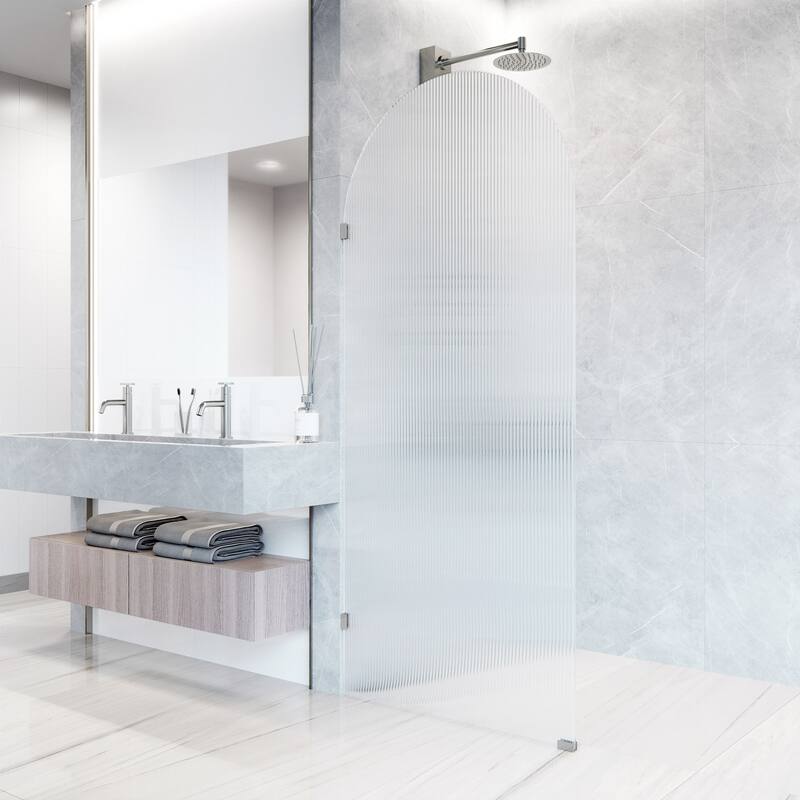 VIGO Arden 34" W x 78" H Frameless Fixed Shower Screen