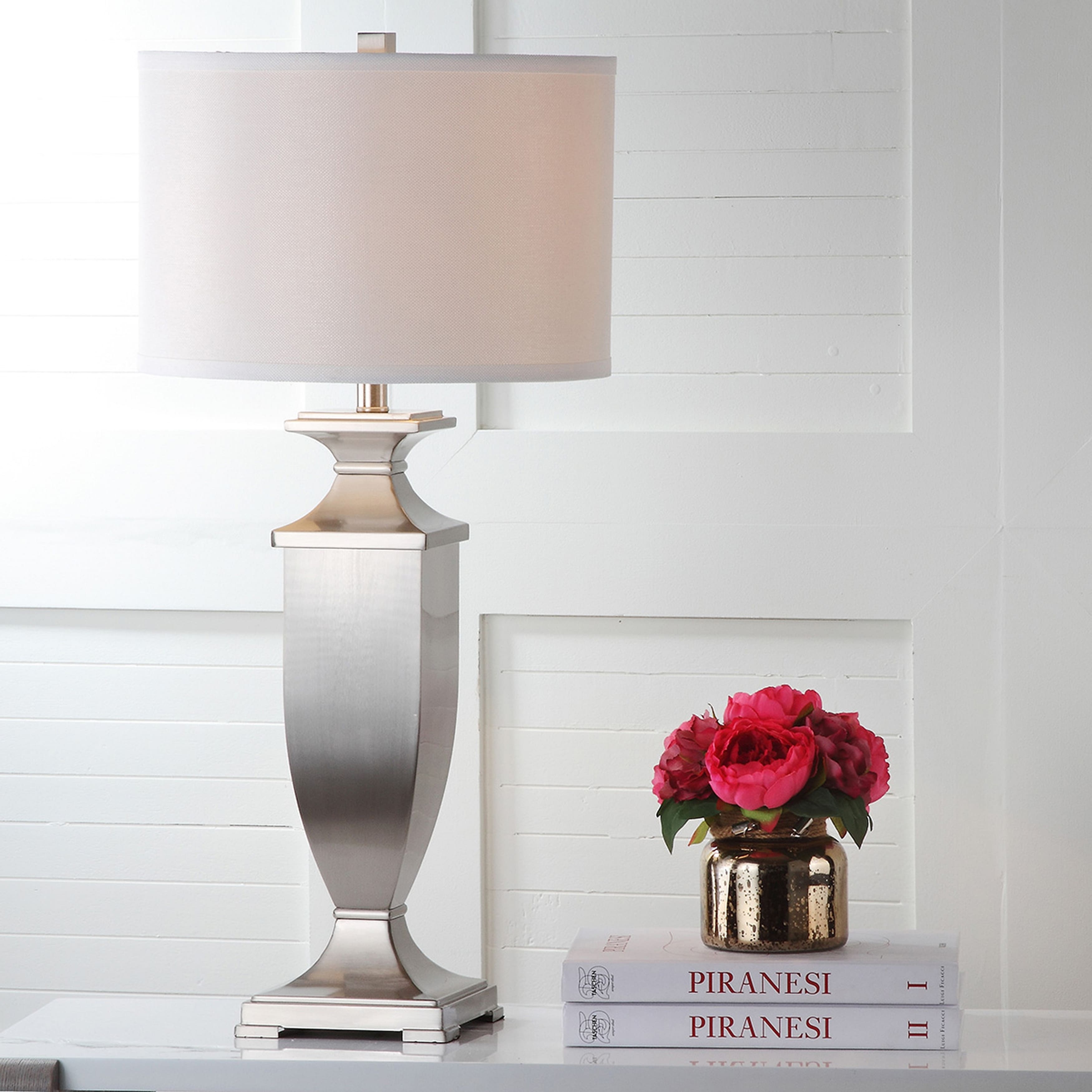 Safavieh Lighting 32 Inch Ambler Nickel Table Lamp Set Of 2 15 X15 X31 5 On Sale Overstock 9527318