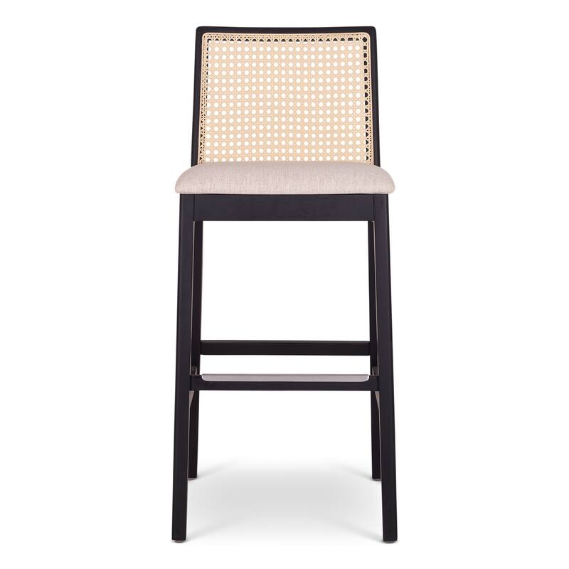 Urbia Nardia Cane Bar Stool - Medley Ivory, Ebano, Natural