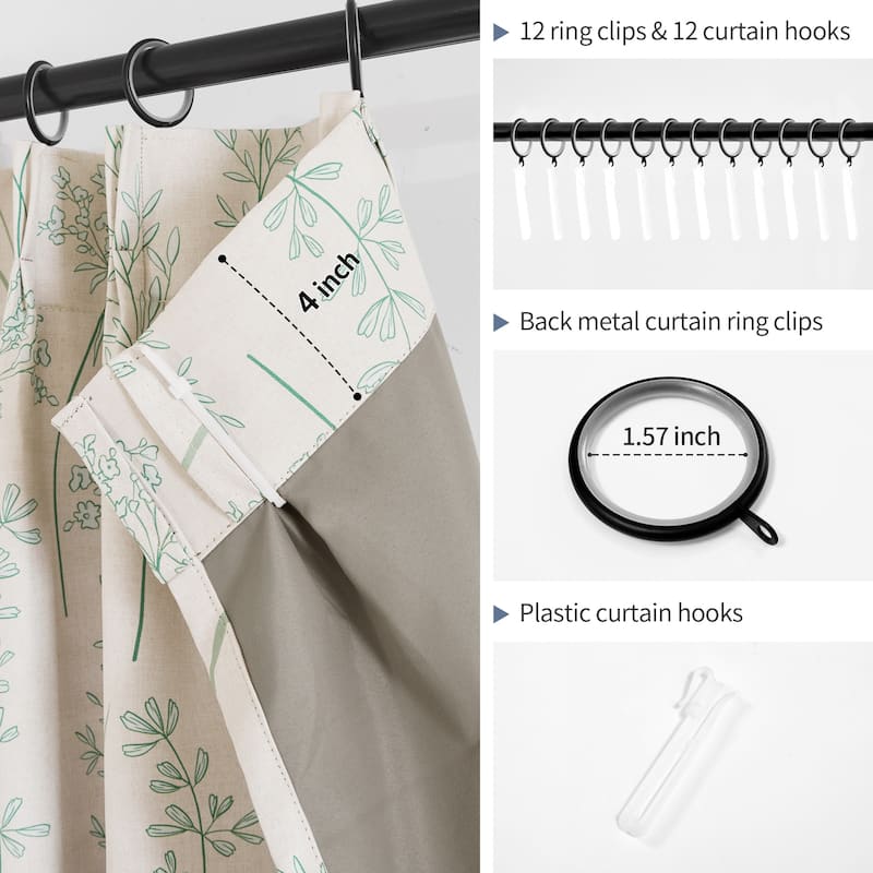 Deconovo Recycled Pinch Pleat Blackout Curtains for Bedroom 2 Panels