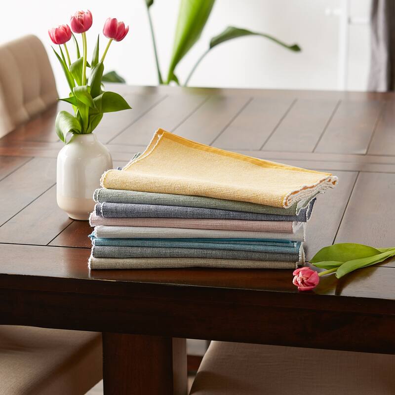 DII Mineral Eco-Friendly Chambray Fine Ribbed Table Runner 13x72 inches