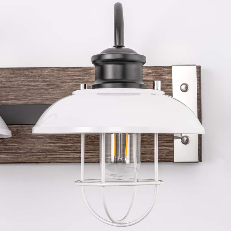 3-Light Brushed Nickel Cylinder Modern Bathroom Vanity Light with Clear Glass Shade,Wall Lamp for Mirror Kitchen Bedroom