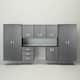 Option White Slatwall / Graphite Carbon Cabinets