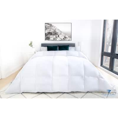 Highland Feather 550 Loft White Goose Down Lisburn Duvet/Comforter Deluxe Fill 500TC Casing with Corner Ties