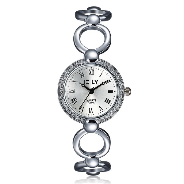 Laser Cut 18K White Gold Watch - Silver