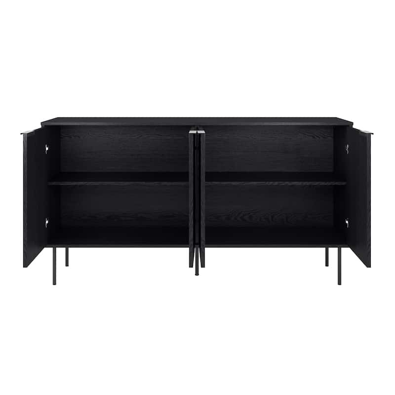 Alexander Fluted Sideboard Cabinet Buffet - 62"