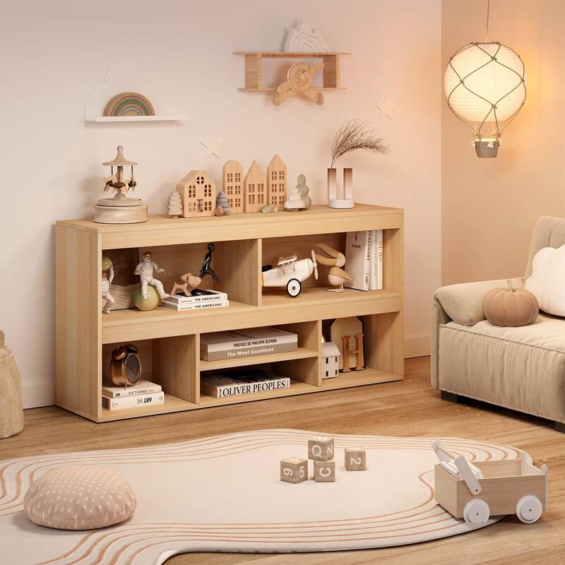 Toy Storage Organizer 6 Cubes Kids Bookshelf
