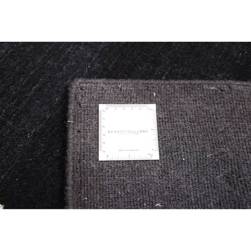 ECARPETGALLERY Hand Loomed Kashkuli Gabbeh Dark Navy Wool Rug - 4'10 x 7'8