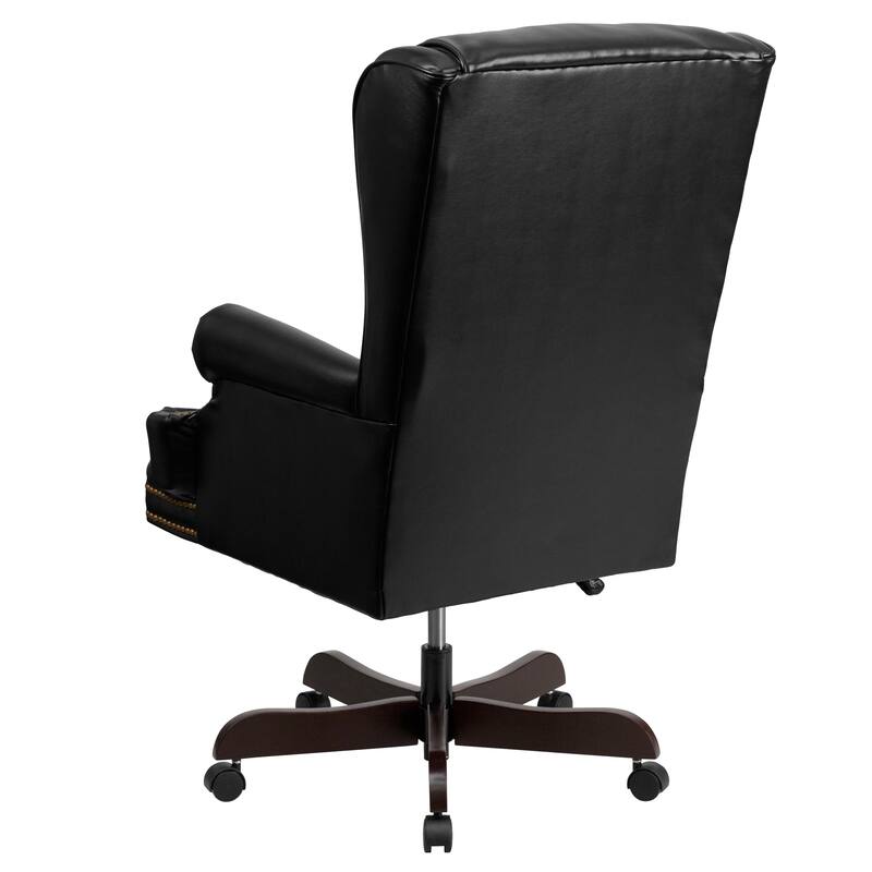 High Back Traditional Tufted LeatherSoft Executive Swivel Ergonomic Office Chair