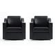 preview thumbnail 61 of 101, Modern Swivel Upholstered Armchair Accent chair Set of 2