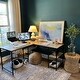 preview thumbnail 13 of 16, 95.2 Inch L Shaped Desk with Shelves Home Office Computer Desk