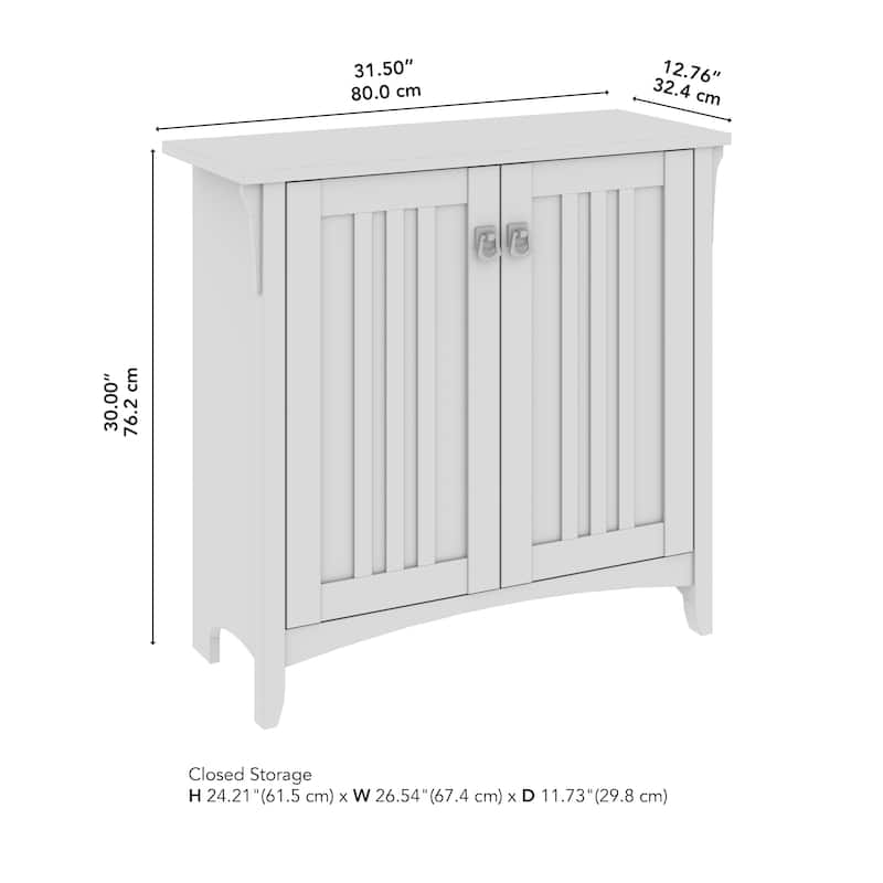 Salinas Small Storage Cabinet with Doors and Shelves by Bush Furniture