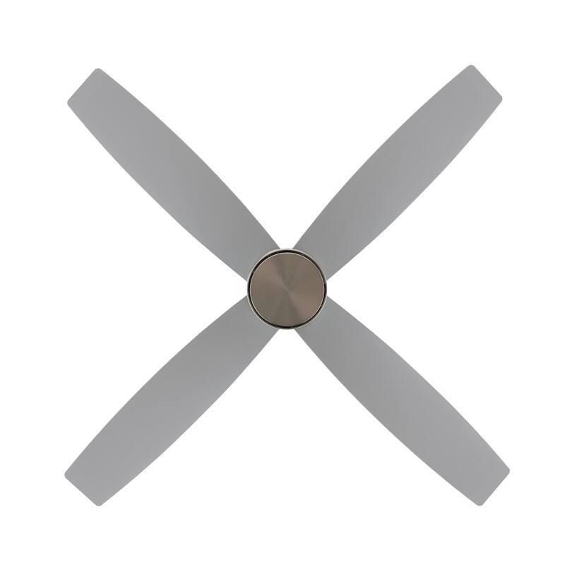 WINGBO 44" and 52" Flush Mount DC Ceiling Fan without Lights, 4 Reversible Blades