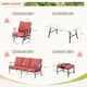 MAISON ARTS 6/7-Piece Patio Conversation Sets, Sofa Set with 2/4 x Single Chairs, 1 x 3-seater Sofa and Coffee Table/Ottomans