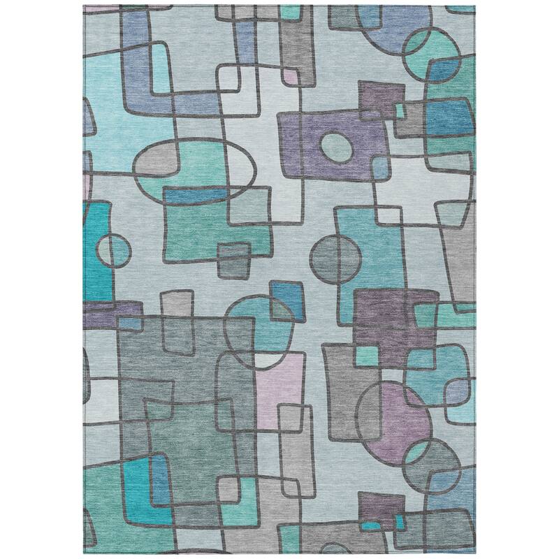Machine Washable Indoor/ Outdoor Contemporary Prenner Chantille Rug
