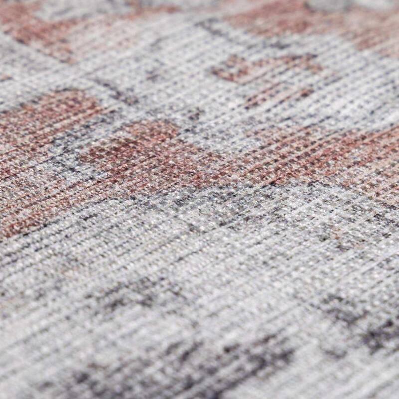 Hauteloom Fatih Living Room, Bedroom Machine Washable Area Rug - Beige, Charcoal, Gray - 2' x 2'11"