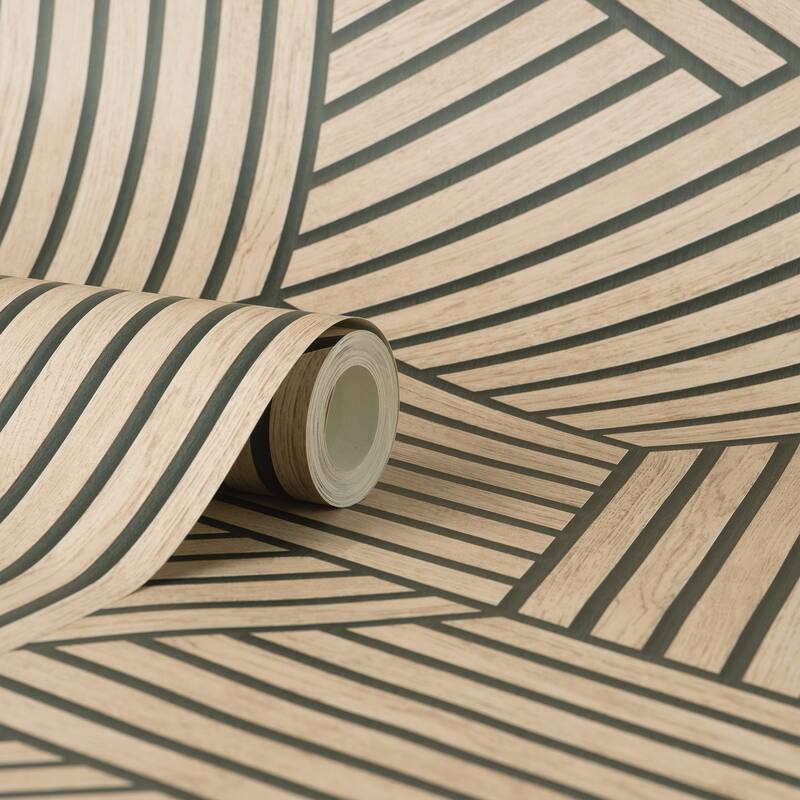 Fine Decor Gerrit Light Brown Geometric Panel Wallpaper