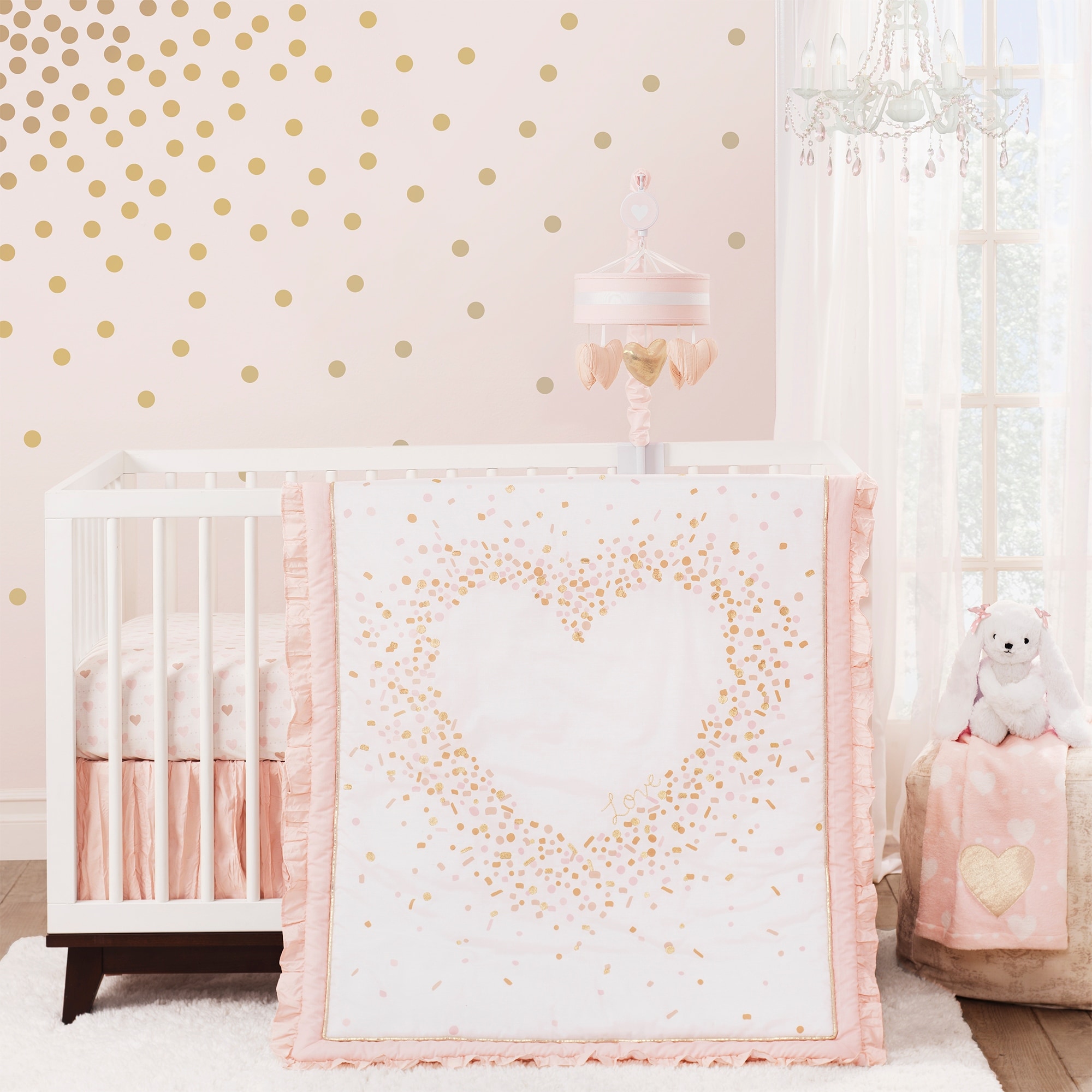 Rose gold top crib sheets