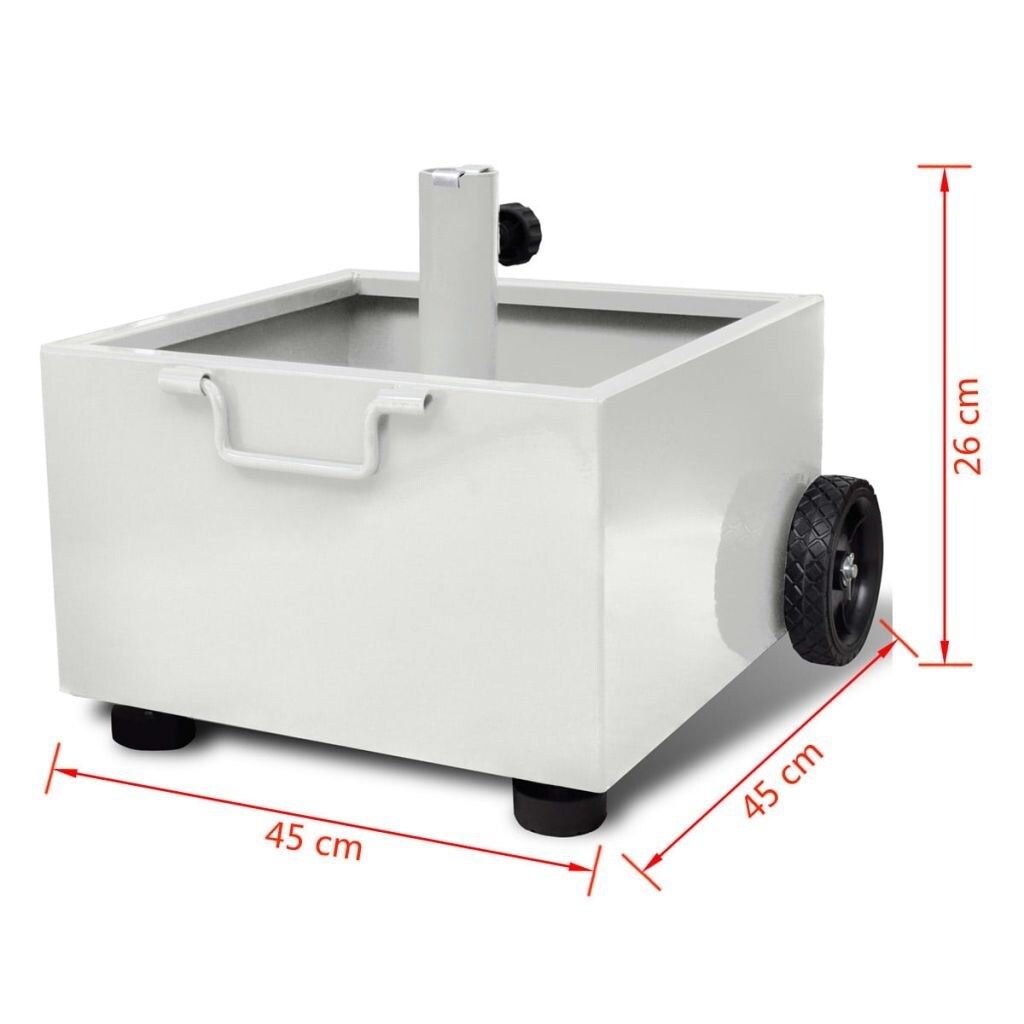Shop Black Friday Deals On Vidaxl Outdoor Umbrella Stand Plant Pot White Overstock 18965449