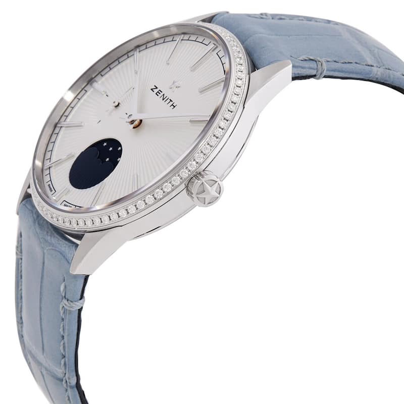 Zenith Elite Automatic Diamond Women's Watch - Silver - Silver
