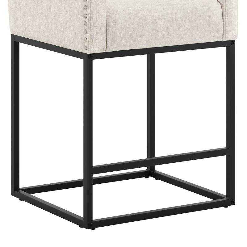 Modern Counter Height Bar Stools Fabric Upholstered Counter Stool