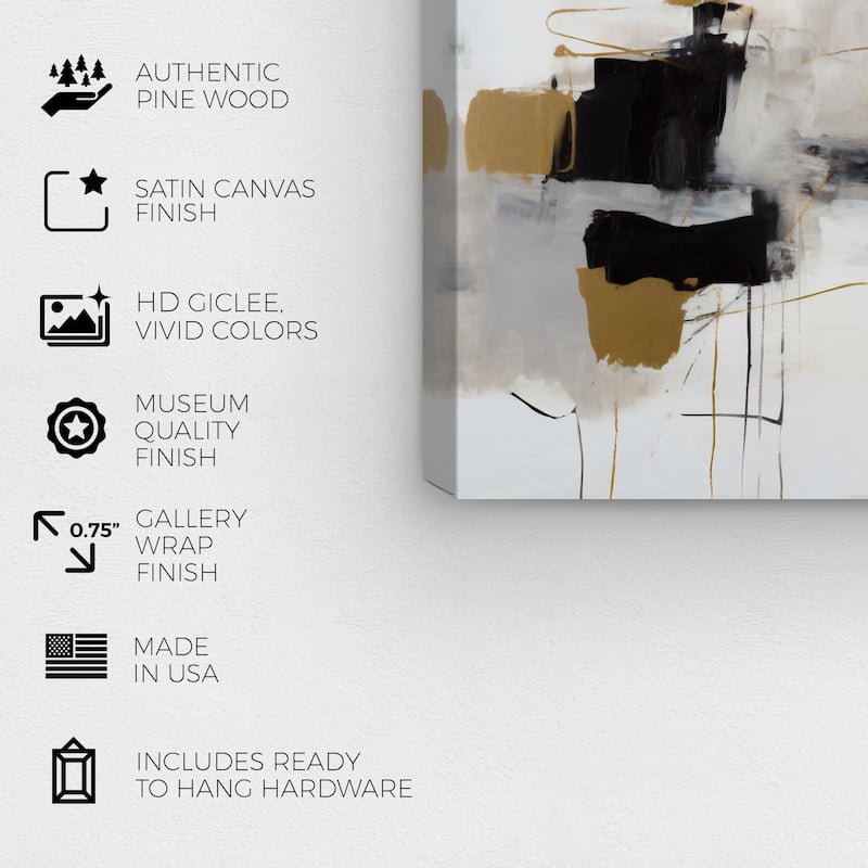 Wynwood Studio Abstract Abstract Machines Black and Light Gray Modern & Contemporary Wall Art Canvas Print