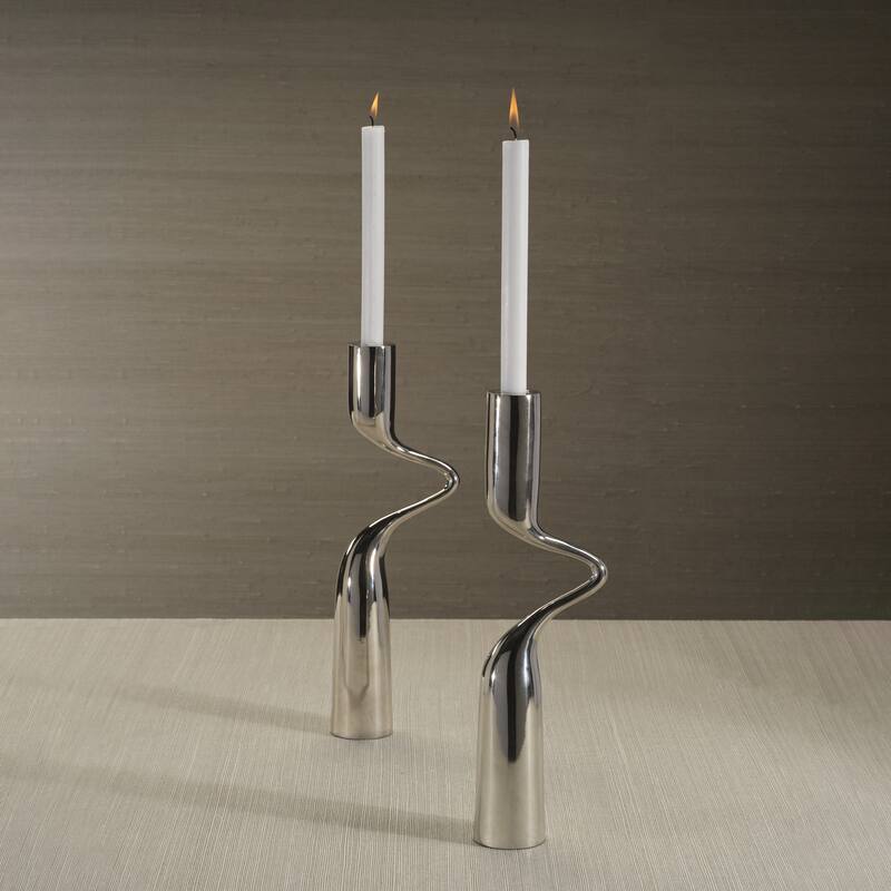 Liaison 2-Piece Metal Candle Holder Set