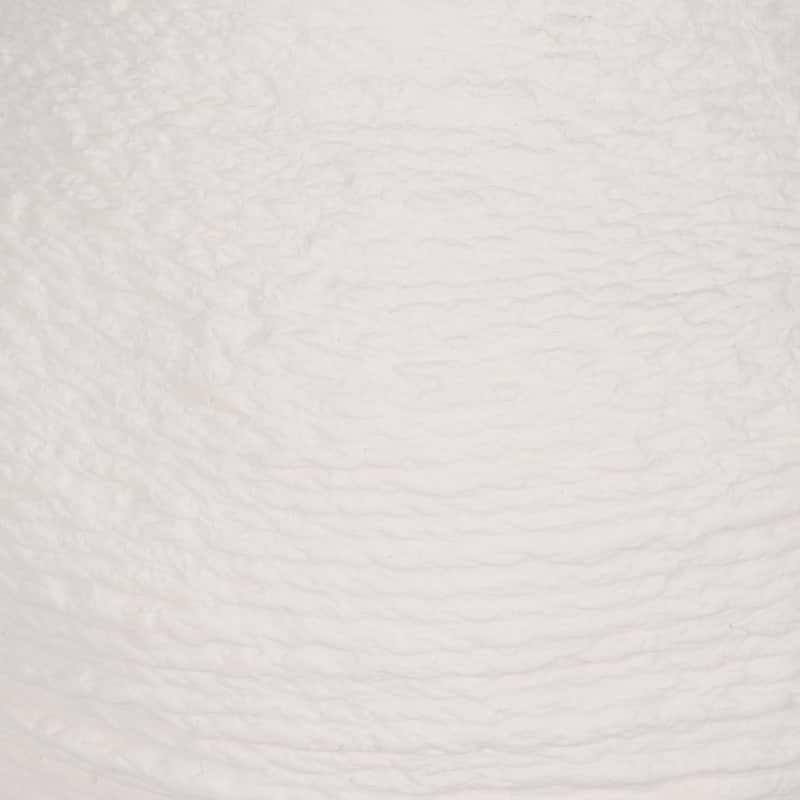 Sagebrook Home Woven Textured Vase, White, Round, Solid Color, Tranquil Waters Decorative Item