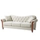 preview thumbnail 10 of 22, Mario Traditional 83"Wide Tufted Sofa With Solid Wood Legs and Pillows by HULALA HOME