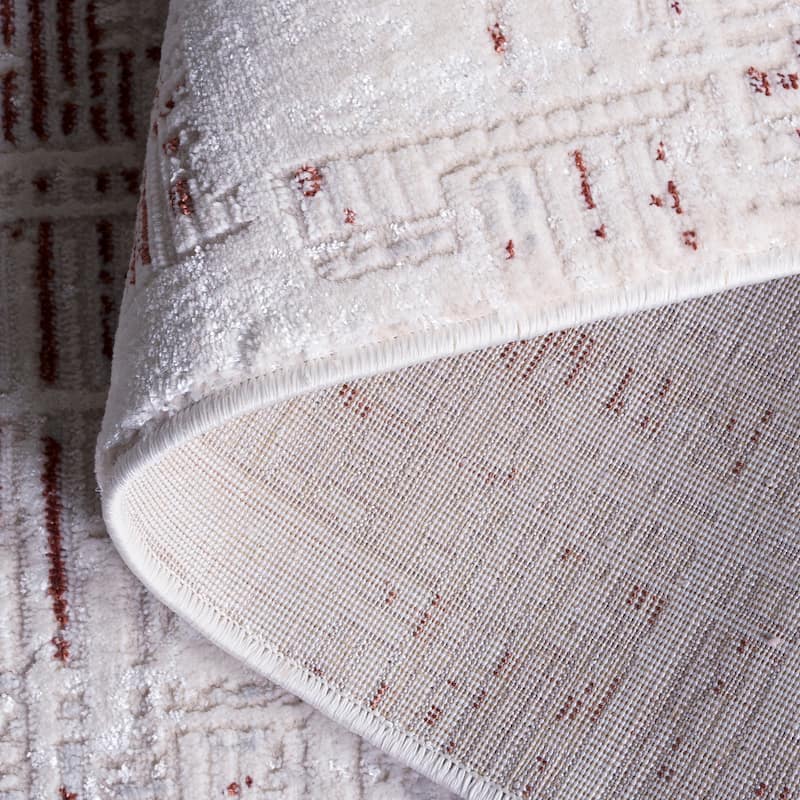 SAFAVIEH Whisper Mahtab Contemporary Fringe Rug