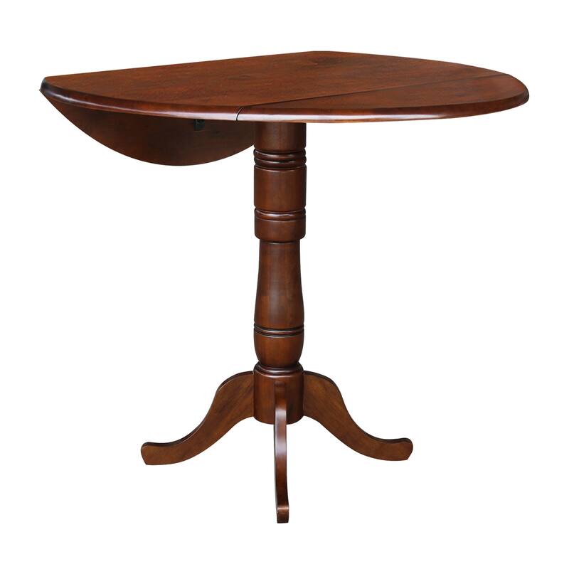 42" Round Top Bar Height Table and Two Stools - Espresso