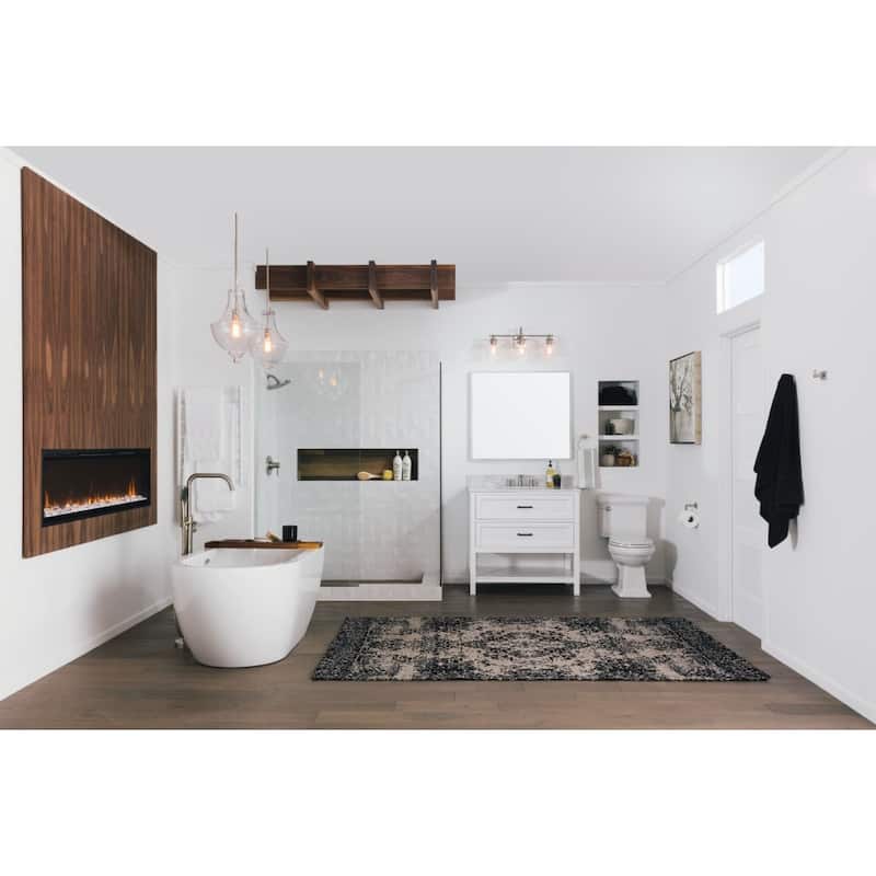 Miseno MNO6030SFSO 59" Free Standing Acrylic Soaking Tub with Center