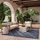 preview thumbnail 44 of 99, Nourison Easy Care Indoor/Outdoor Moroccan Trellis Area Rug 8' x 10' - Navy/Blue