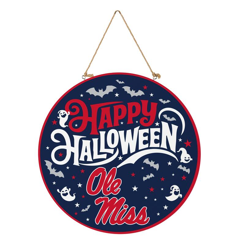 Ole Miss 18" x 18" Halloween Door Décor Wall Sign
