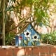 preview thumbnail 10 of 37, Glitzhome 10.5"H Distressed Solid Wood Birdhouse with 3D Flowers - 10.5"