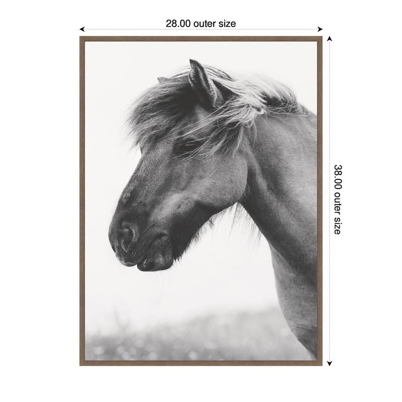 Kate and Laurel AA Indomitable by Alicia Abla Framed Canvas Wall Art Print