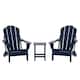 (2) Laguna Folding Adirondack Chairs and Side Table Set
